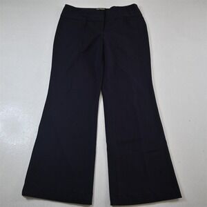 Express 6 Short Navy Blue Editor Wide Waistband‎ Flare Womens Pants